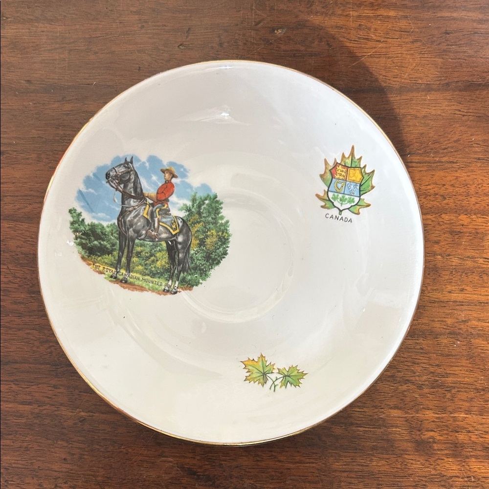 Duchess Fine Bone China RCMP Saucer with Mountie Replacement Piece